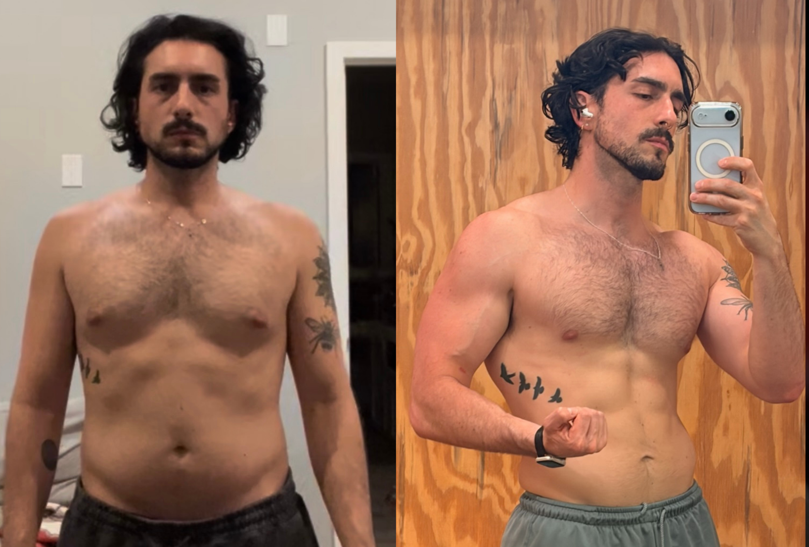 Nick before and after
